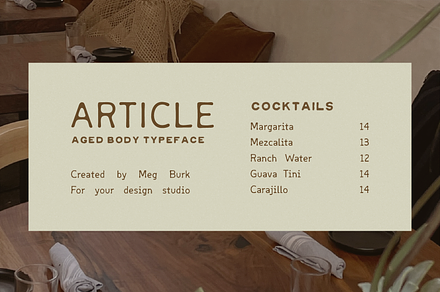 Jaguar, a Sans Serif Font by By Meg Burk