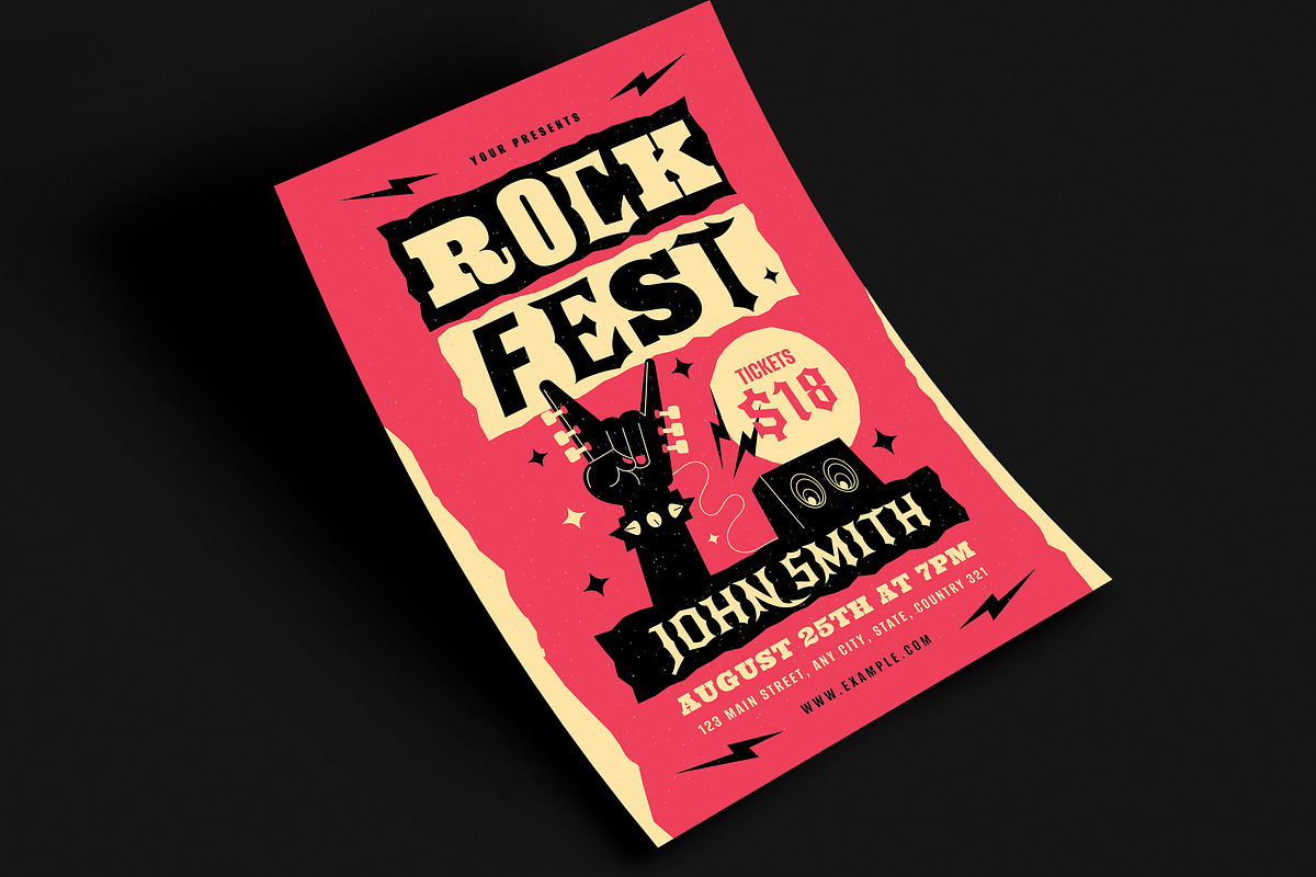 Edgy Rock Fest Music Flyer, a Flyer Template by Guuver (Photo 3 of 3)