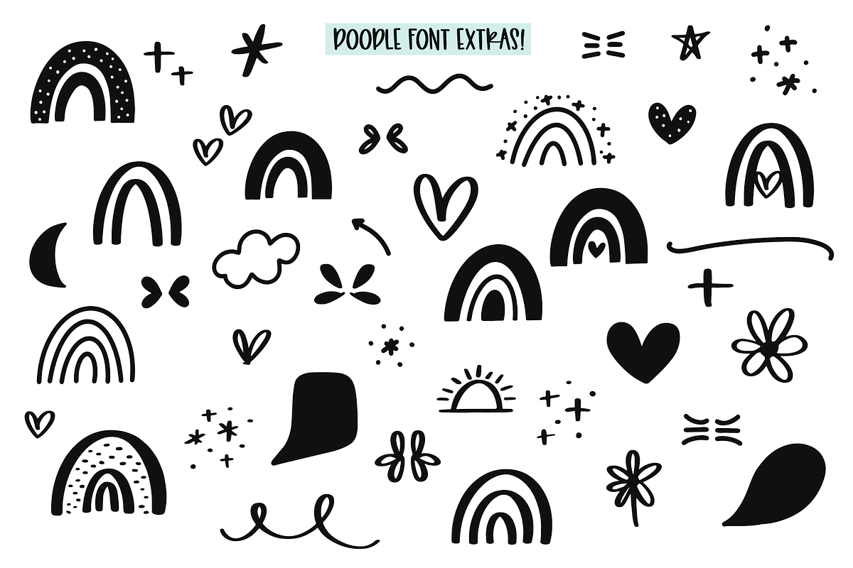 Rainbow Dreams | Font with Extras, a Font by KA Designs (Photo 4 of 9)