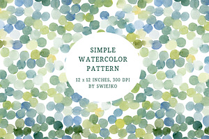 Cheerful Seamless Watercolor Pattern