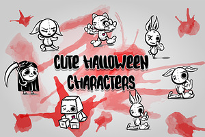 7 cute halloween characters