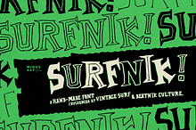 Surfnik - A Hand-Made Surf Font