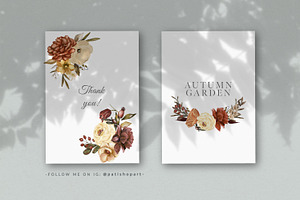 Autumn Garden Watercolor Florals