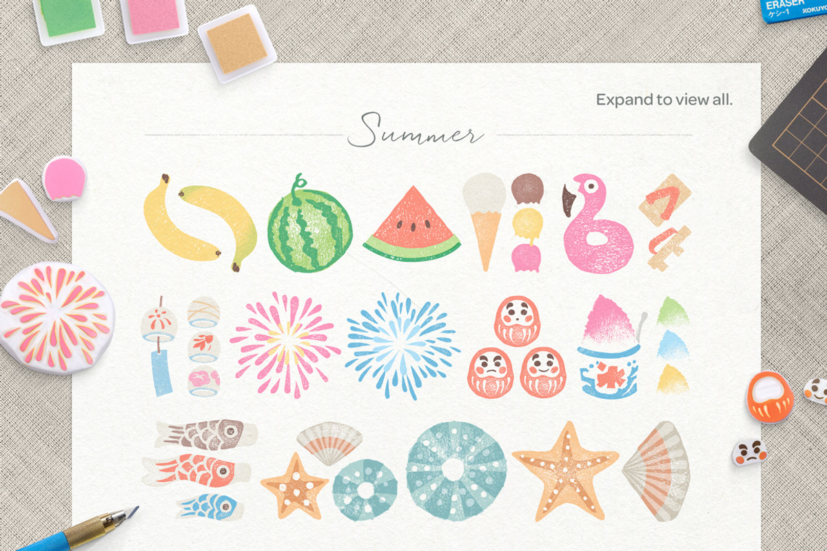 HANKO Japanese Stamp Kit, a Food Illustration by Hanko Goods (Photo 9 of 14)