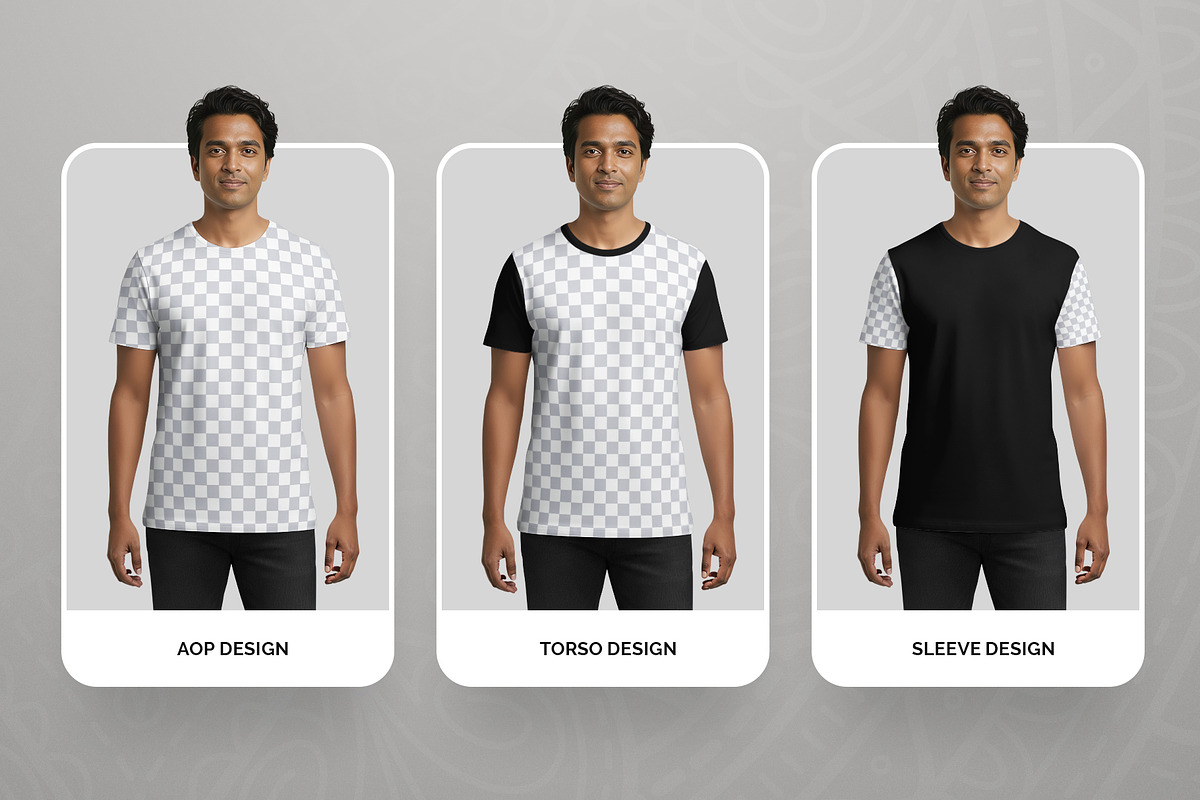 5 T-Shirt Mockups on Indian Man, a Shirt Mockup by Grow Design Craft Studio (Photo 5 of 7)