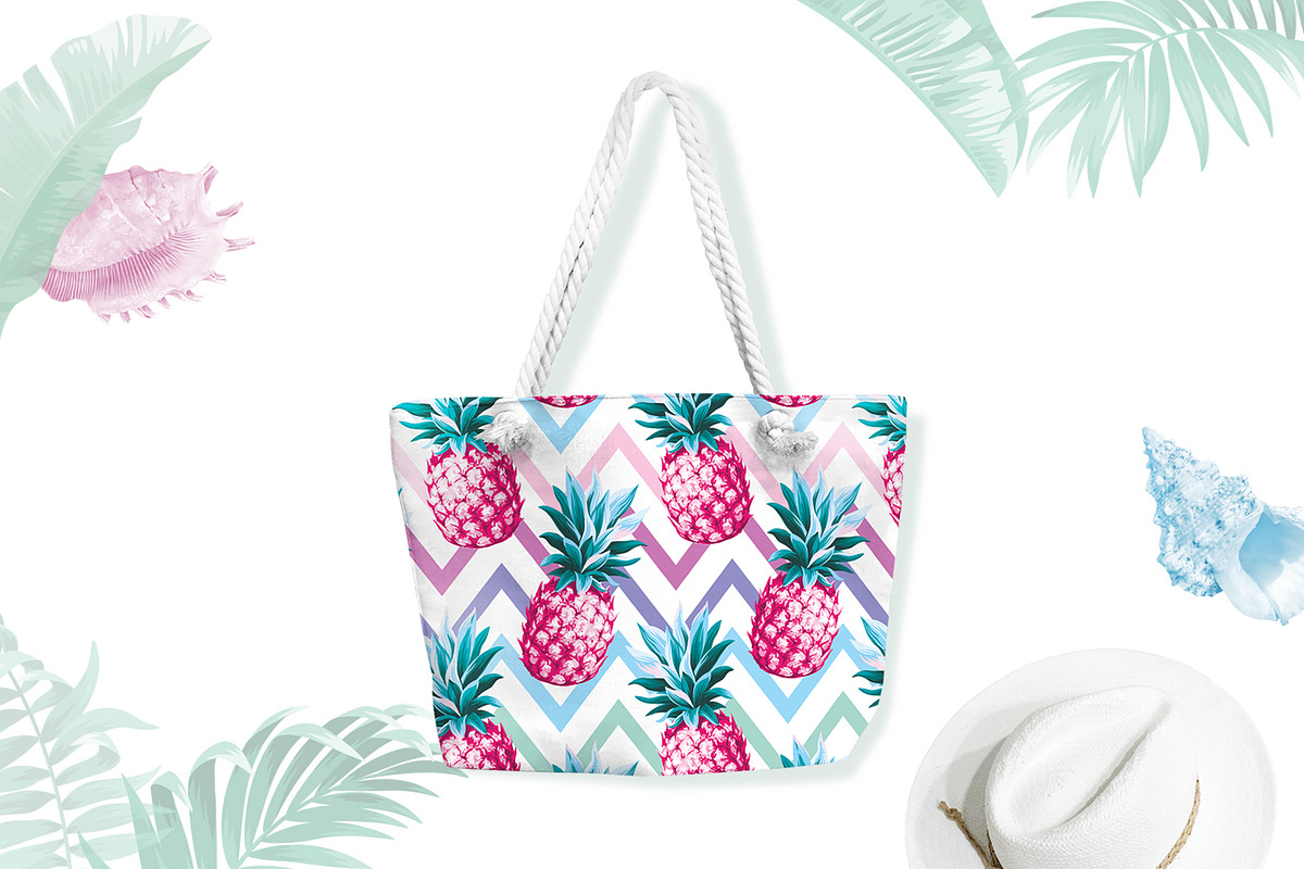 Pineapples. Tropical pattern., a Pattern Graphic by Anna Smirnova (Photo 4 of 6)