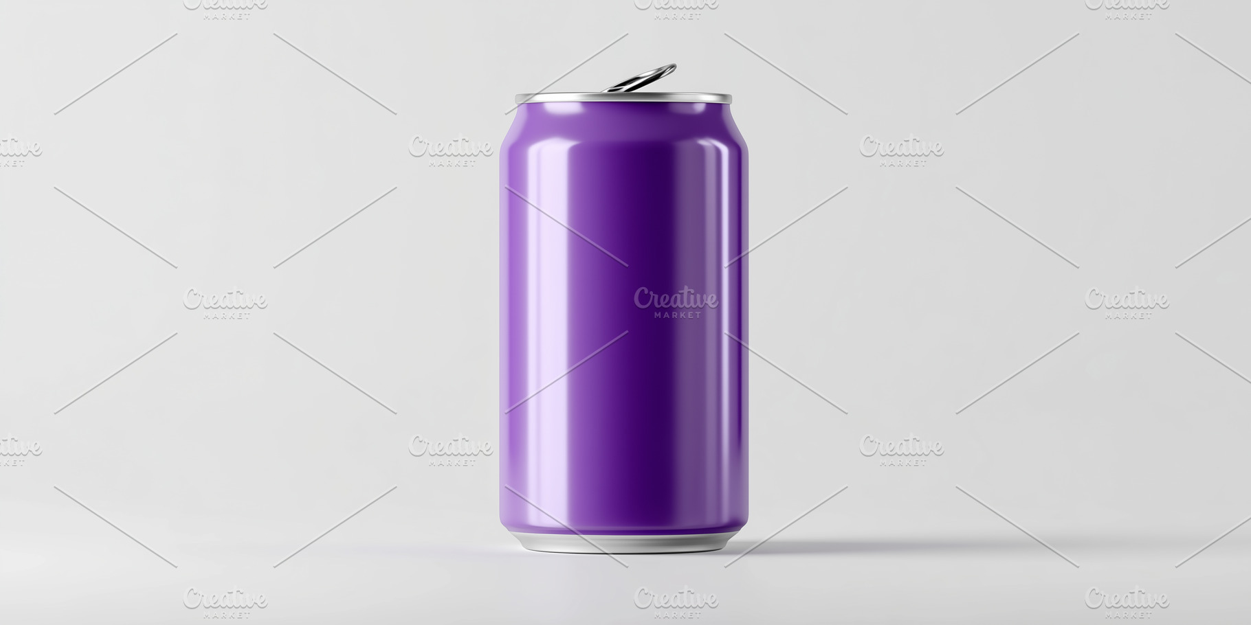Blank mini purple aluminum can, a Food & Drink Photo by MistyDay
