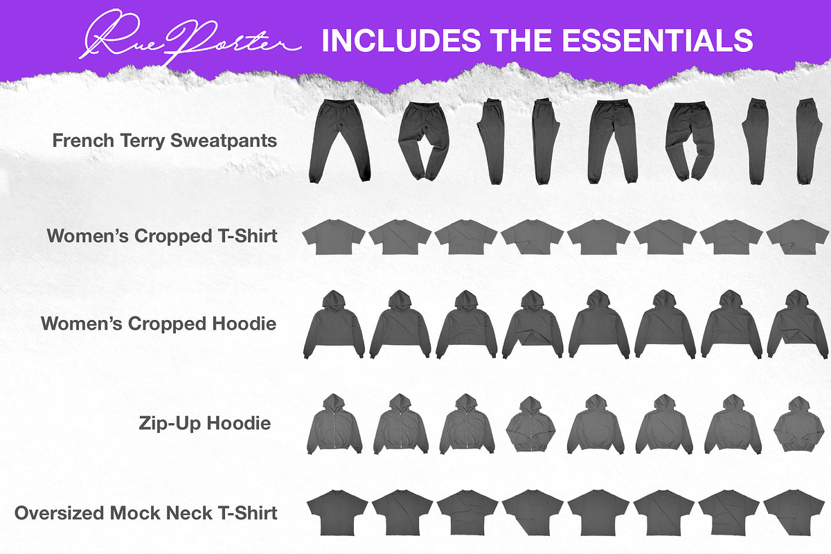 Rue Porter Mockups Collection, a Hoody Mockup by Pixel Sauce™ (Photo 3 of 6)