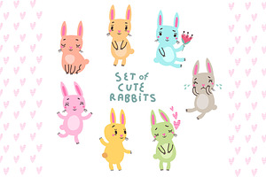 7 Cute bunnies