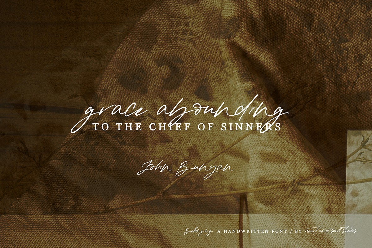 belonging | a handwritten font, a Script Font by Heart + Soul Studios (Photo 6 of 12)