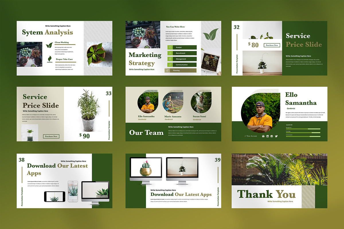 Ellen - Home Gardening Powerpoint, a Presentation Template by TMint Creative (Photo 4 of 6)