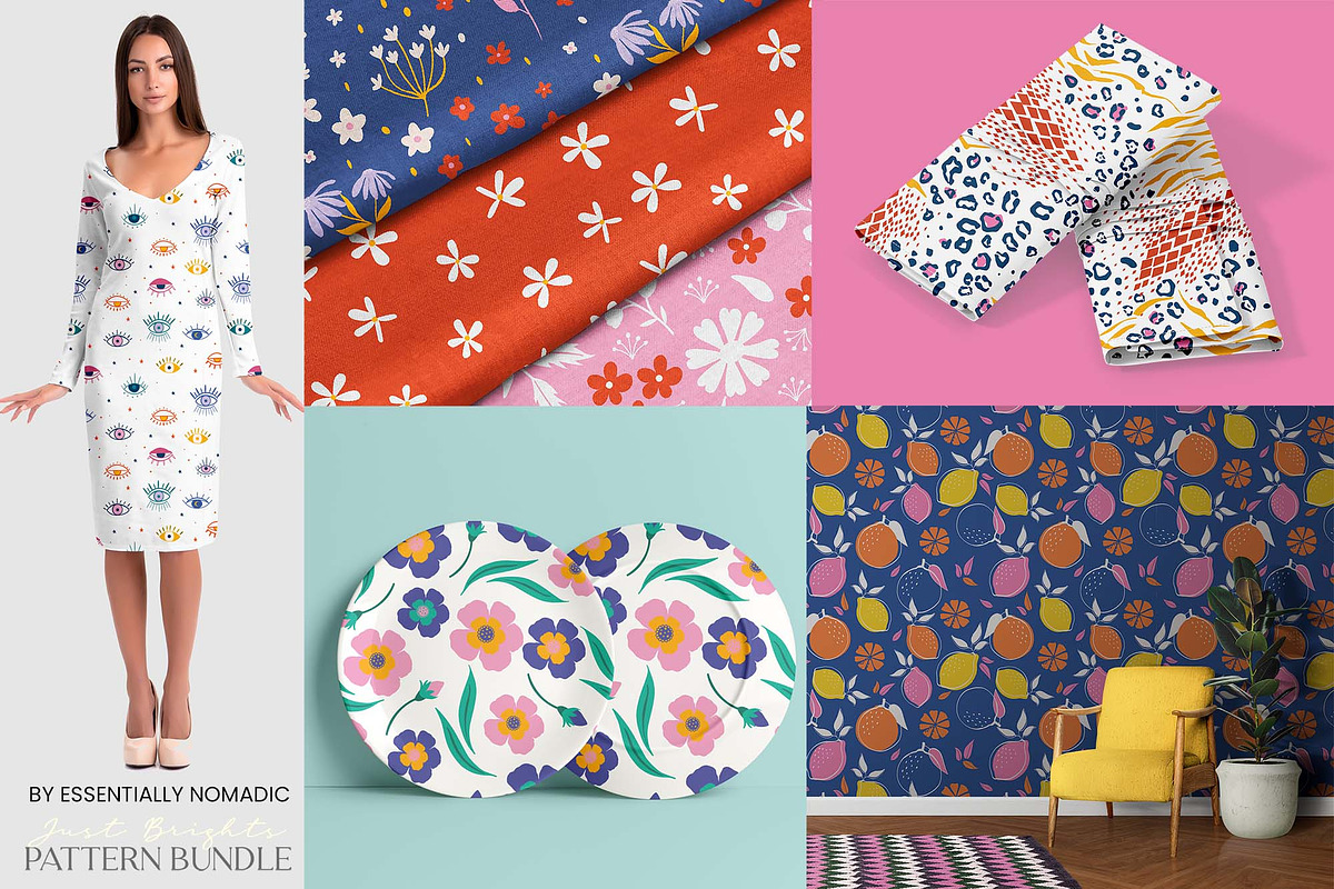 Just Brights Seamless Pattern Bundle, a Pattern Graphic by Essentially Nomadic (Photo 5 of 14)