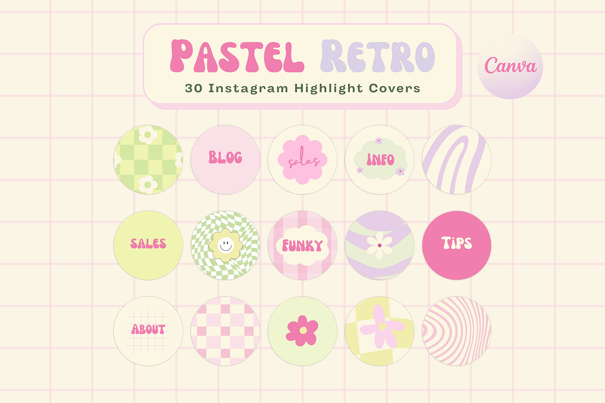 Instagram Highlights - Pastel Retro, a Social Media Template by Creative Pixi (Photo 1 of 4)