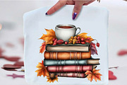 Watercolor Autumn Books Clipart, a Seasonal Illustration by SVGArt (Thumbnail 3 of 5)
