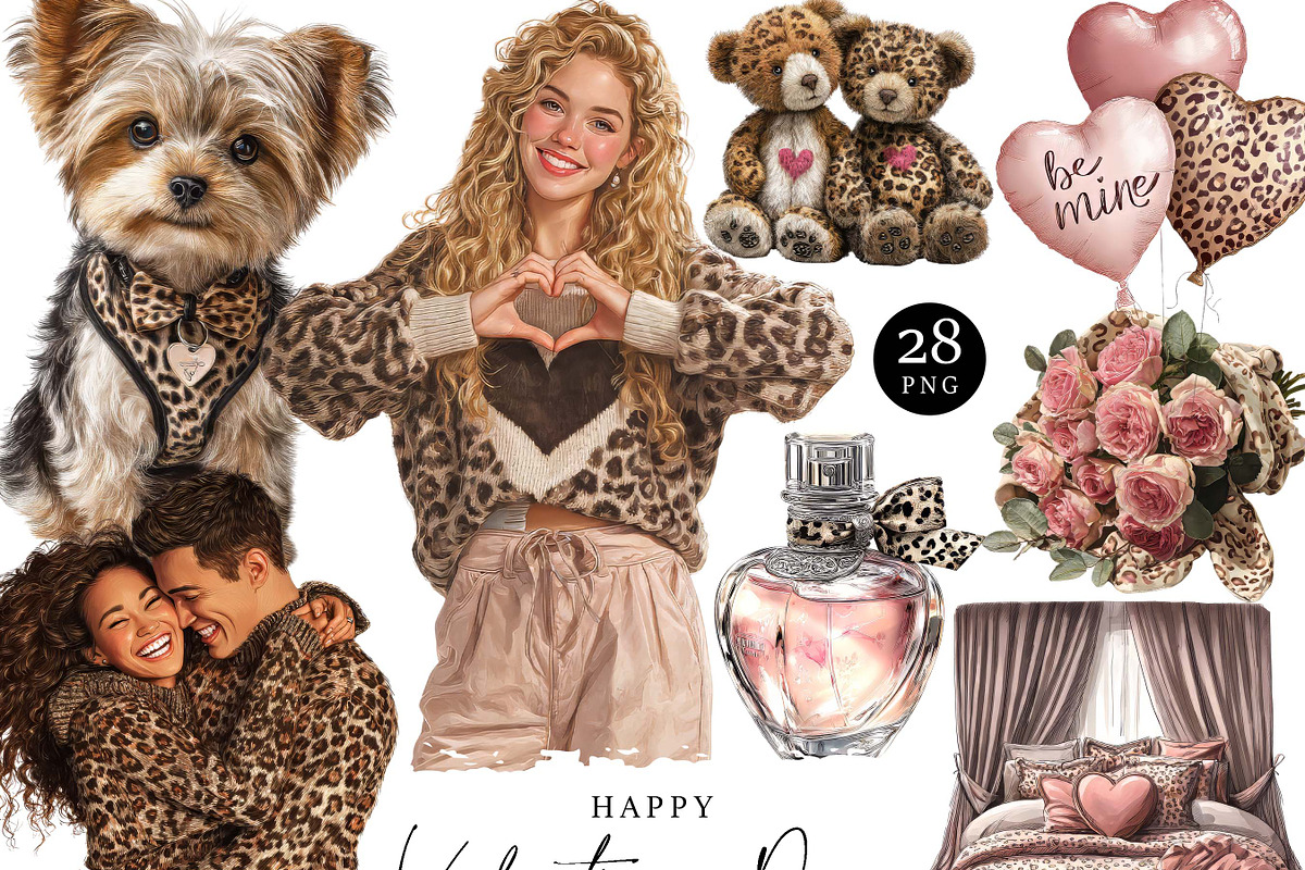 Happy Valentines Day Clipart, a Seasonal Illustration by Design Scotch (Photo 1 of 8)