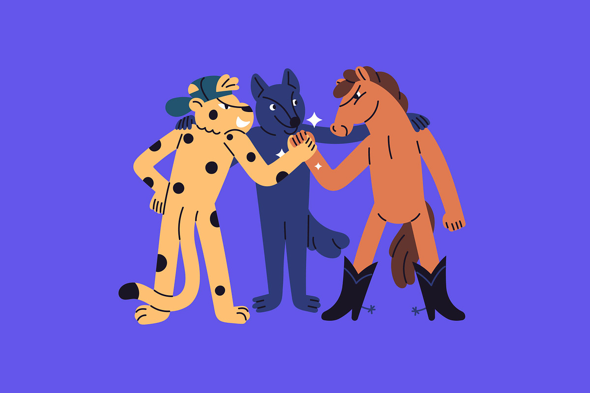 Party animals celebrate holiday set, an Animal Illustration by PaperTrident (Photo 9 of 22)