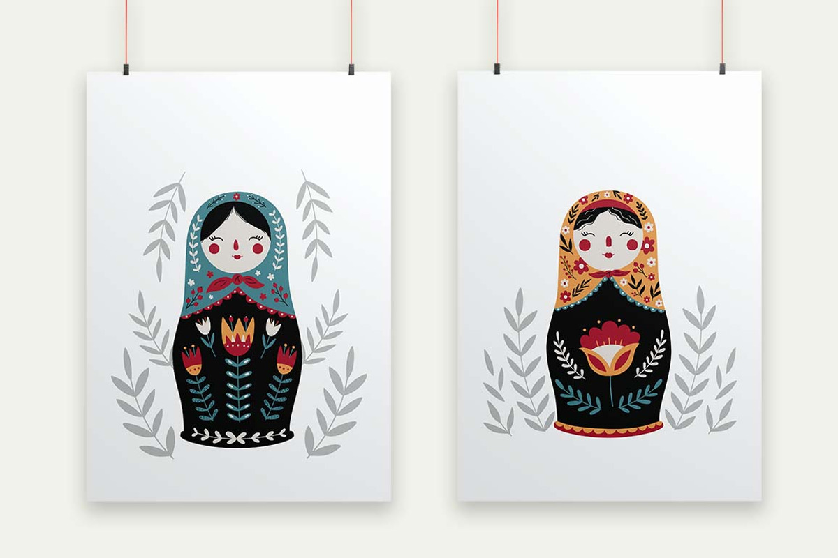 Russian doll. Matryoshka, a Decorative Illustration by Irina Ostapenko (Photo 4 of 8)