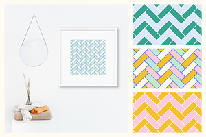 Colorful Herringbone Patterns