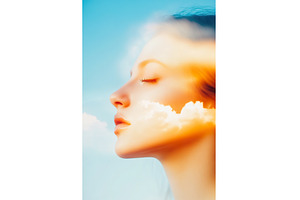 Dreamy Serene Portrait of a Woman s, a Nature Photo by Lermont51