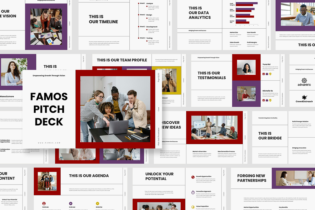 Famos : Pitch Deck Google Slides, a Presentation Template by Punkl Camp (Photo 1 of 16)