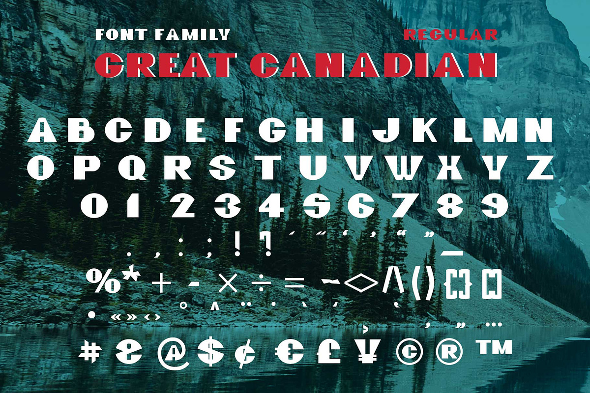 GreatCanadian-font family preview 4