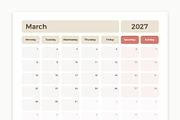 2027 Calendar and Planner, a Stationery Template by PixMarket (Thumbnail 3 of 9)