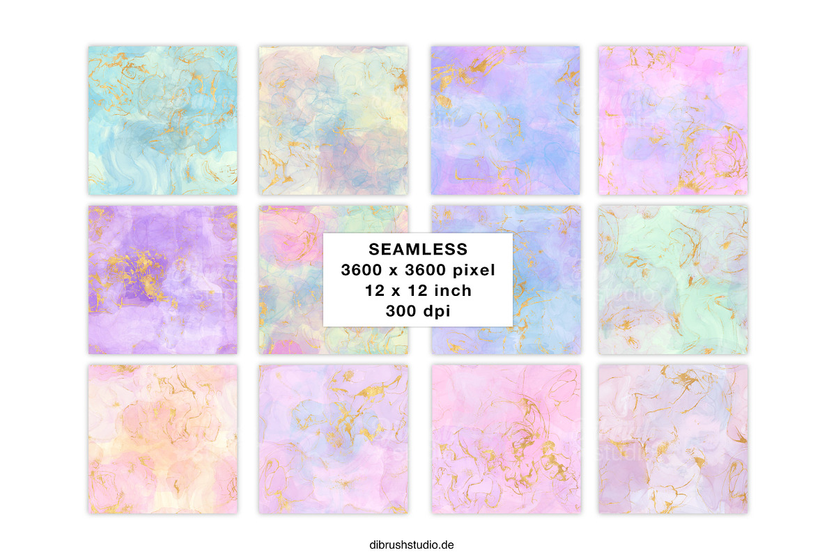 Seamless Gold Pastel Pattern Texture, a Pattern Graphic by DiBrush Studio (Photo 2 of 5)