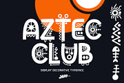 Aztec Club - Display Decorative, a Font by HIRO.std (Thumbnail 1 of 9)