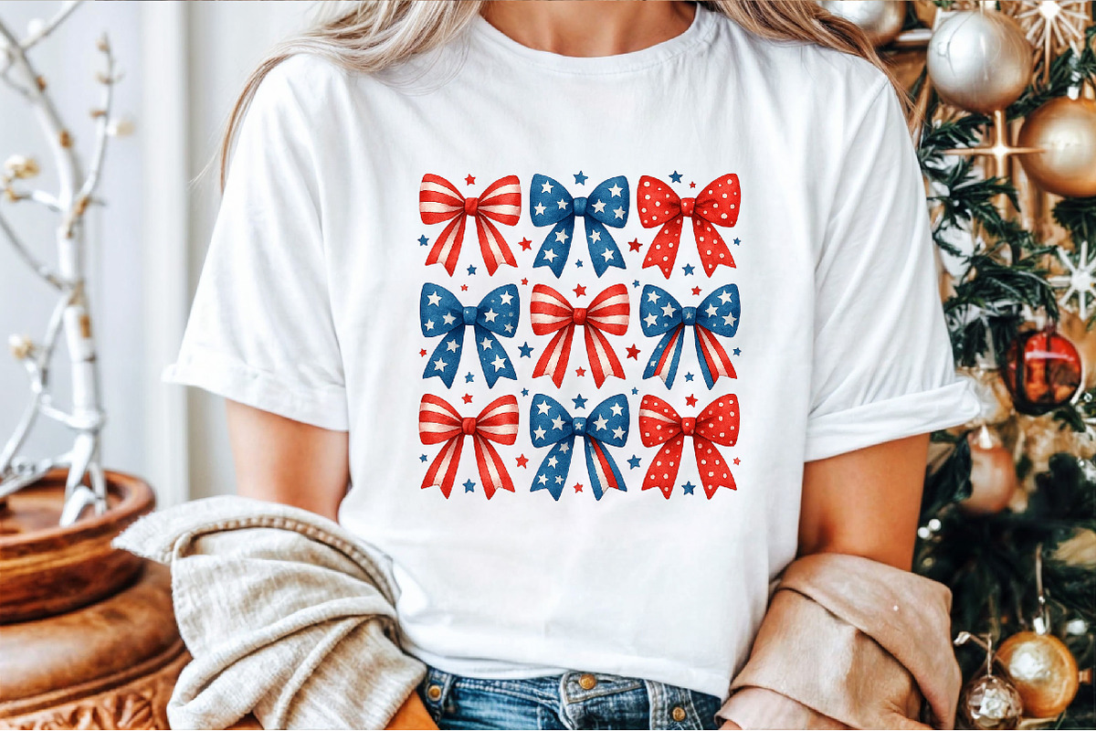 Patriotic Bows Transparent PNG Clipa, an Illustration by Sublimation Artist (Photo 8 of 9)