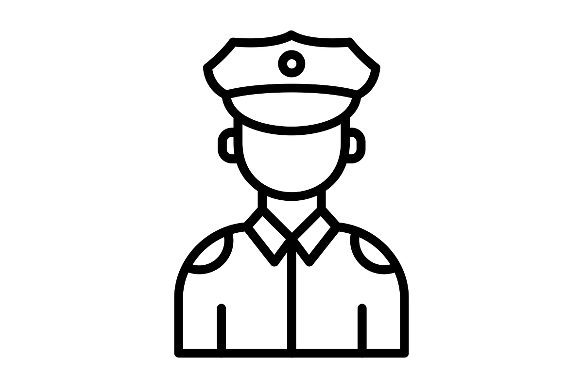 Police Officer Line Icon, an Icon by Pexelpy (Photo 2 of 2)