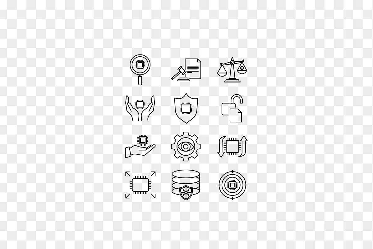 AI Ethics and Governance icon set, an Outline Icon by Unique Design Team (Photo 2 of 3)