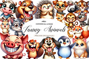 Quirky Funny Animals Sublimation, an Illustration by CreationArt (Thumbnail 1 of 6)