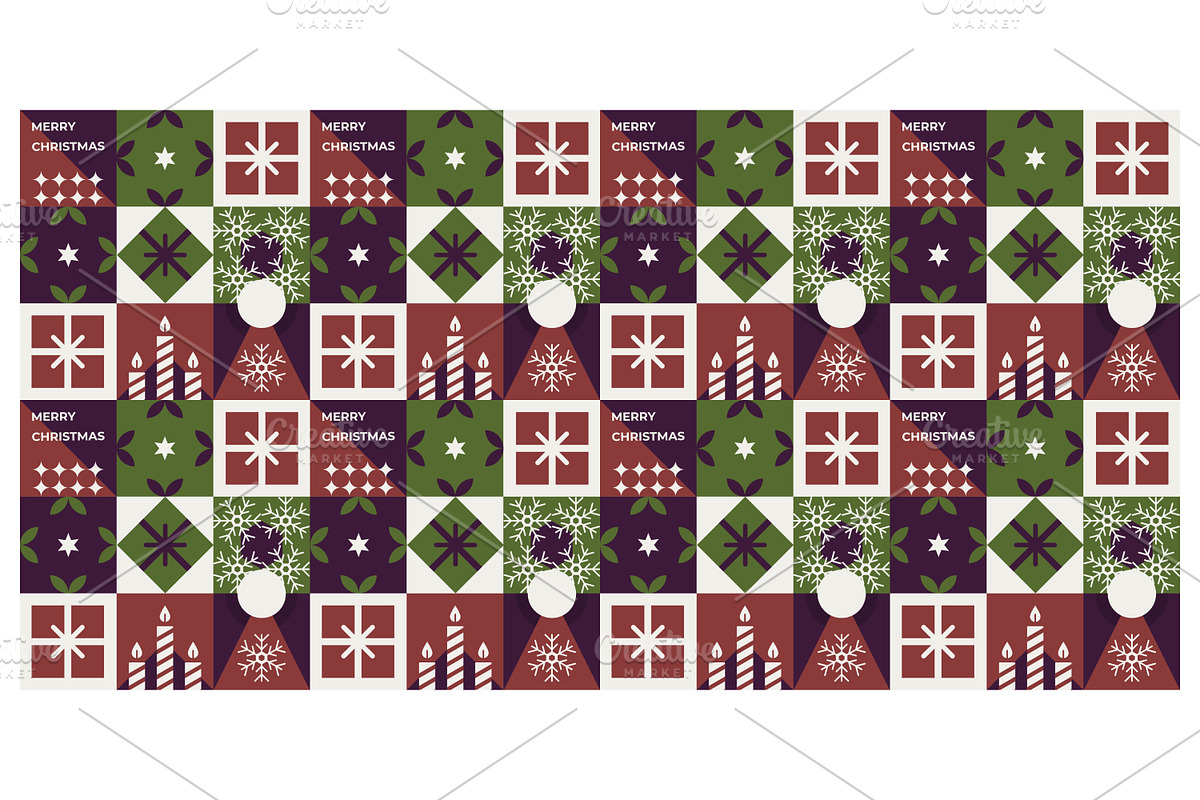 Festive Christmas Mosaic, a Decorative Illustration by Creative Backgrounds