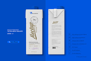 Mockup Package Tetra Brik Square 1L