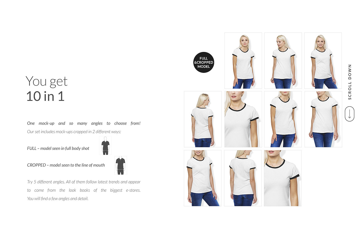 Women T-Shirt Mockups Set FREE DEMO, a Books & Magazine Mockup by Apparel_Mockups (Photo 10 of 27)