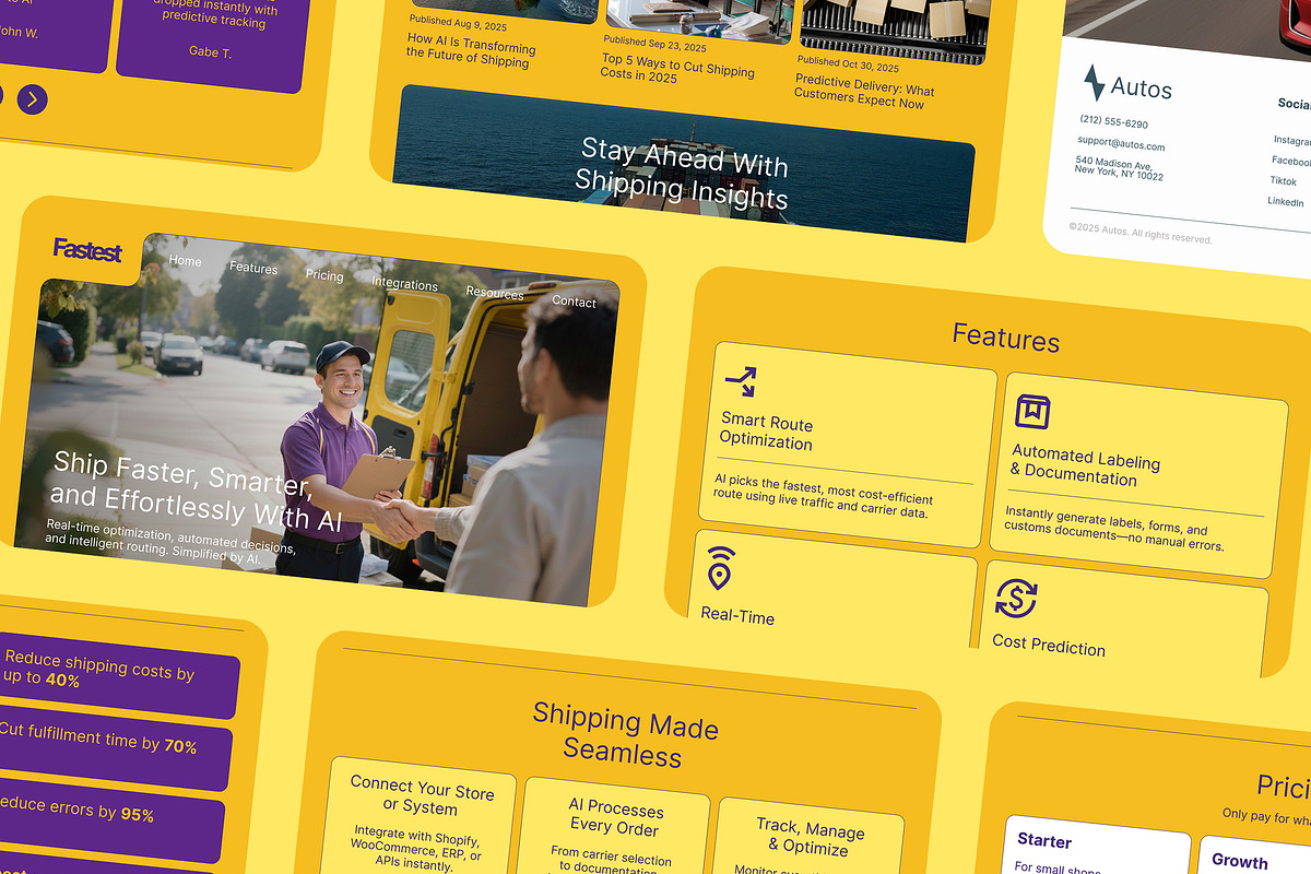 AI-Assisted Shipping Landing Page, a Landing Page Template by Supanium Studio (Photo 4 of 5)