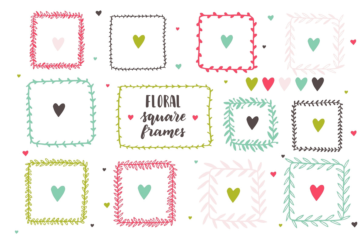 Handdrawn vector frames & wreaths, an Object Graphic by ekzi.letters (Photo 5 of 5)