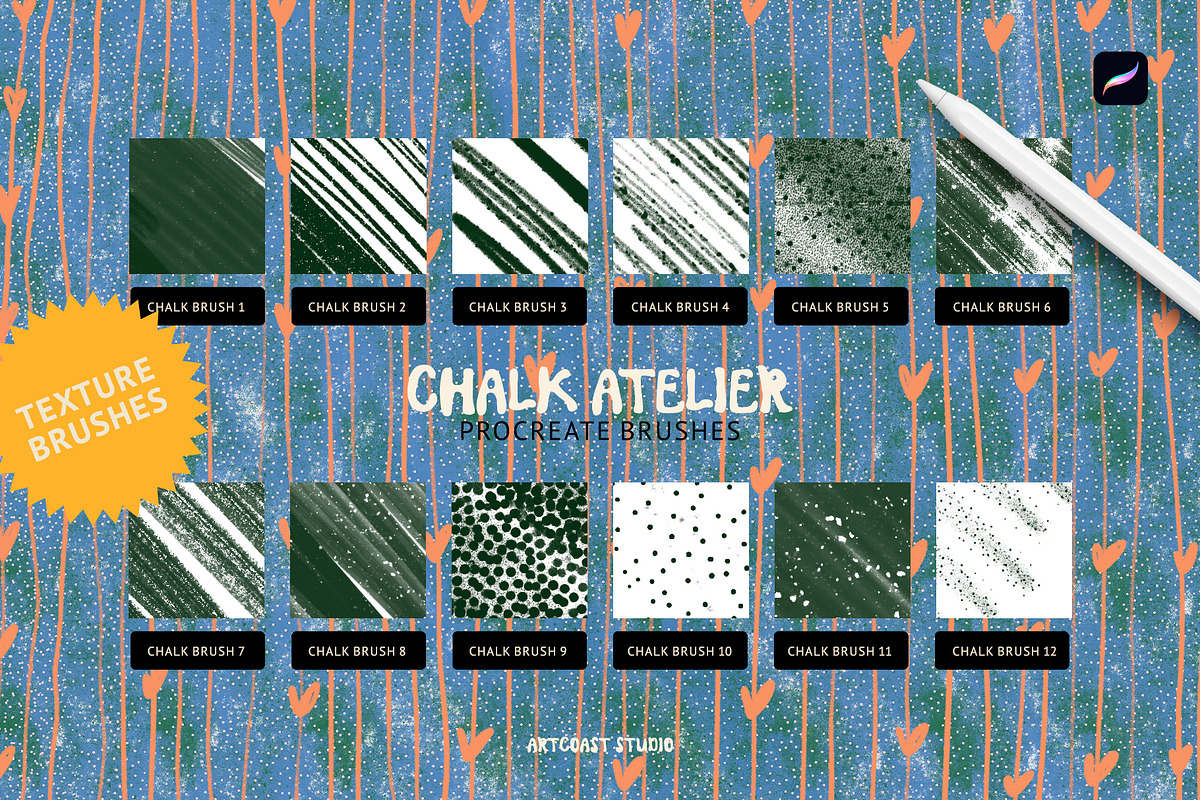 Chalk Atelier Procreate Brushes, a Brush Add-On by Spasibenko Art (Photo 6 of 7)