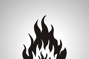 Fire Simple Black Icon