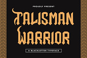 Talisman Warrior, a Blackletter Font by HATFSTUDIO (Thumbnail 1 of 8)