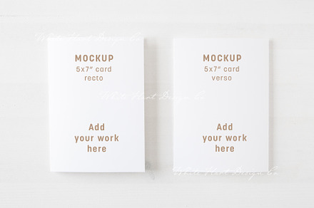 Double 5x7" card mockup