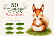 Procreate Watercolor Grass Brushes, a Brush Add-On by HopeArtIllustration (Thumbnail 1 of 7)