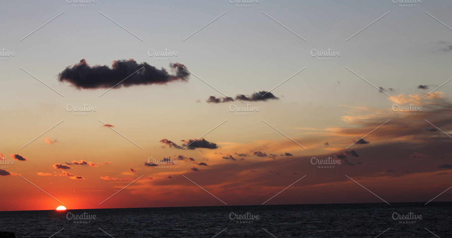 sunset at the seacoast