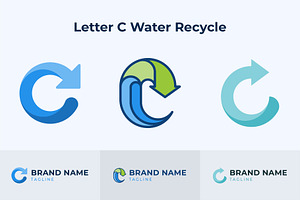 Monogram Letter C Water Recycle Logo, a Branding & Logo Template by okkydianpra