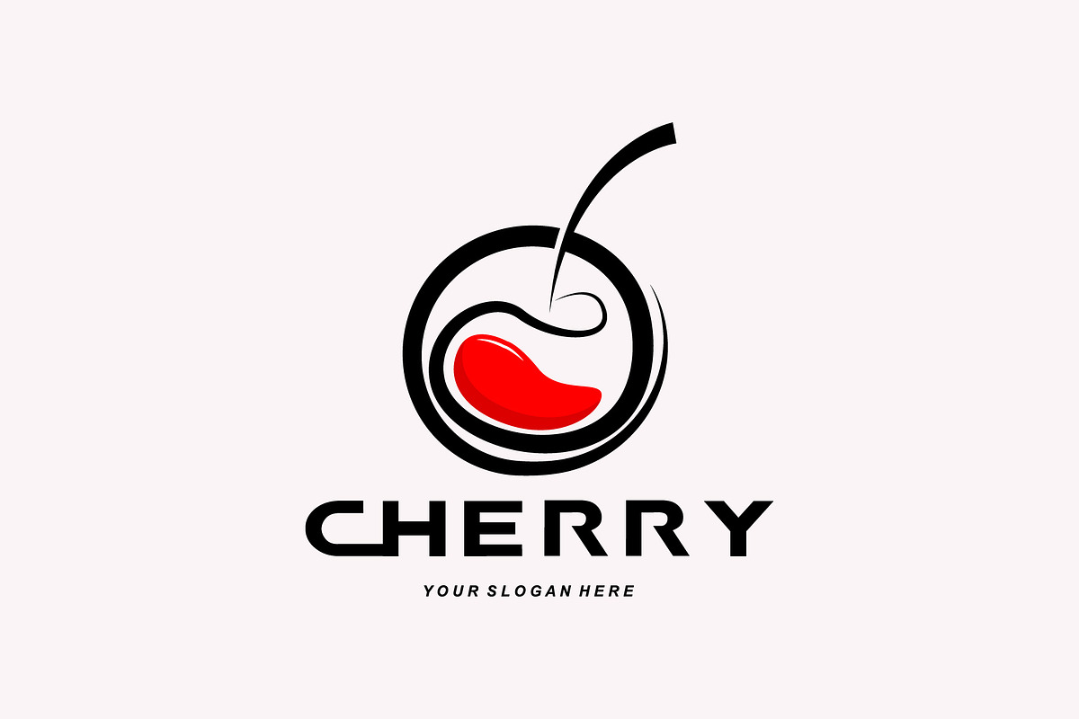 Cherry Fruit logo, Red Colored plant, a Design Template by Maylianaw28