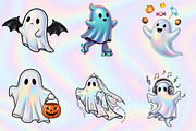 Halloween Iridescent Ghost Clipart, an Illustration by RobertsArt (Thumbnail 5 of 7)
