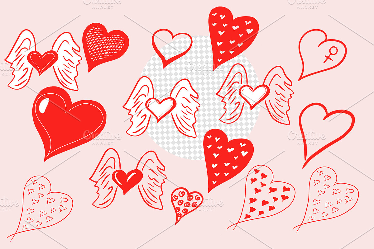 Valentine’s Day Clipart Collection, a Decorative Illustration by NatArt (Photo 7 of 7)