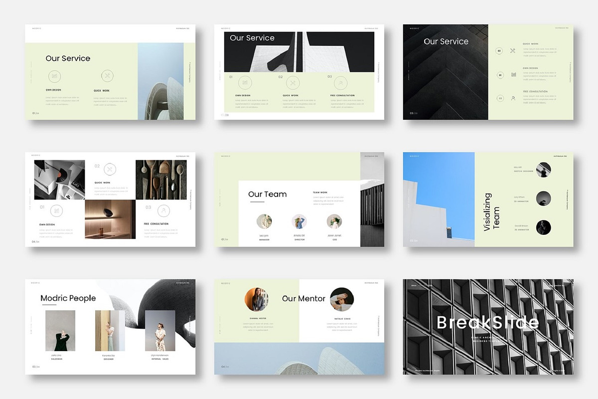 Modric  – Business PowerPoint Templa, a Presentation Template by Dens Creative Studio (Photo 3 of 6)