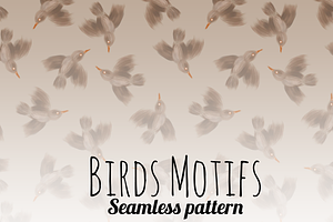 Birds motifs brown tones
