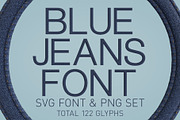 Blue Jeans Bitmap Font & PNGs, a Sans Serif Font by Creative Graphics (Thumbnail 1 of 6)